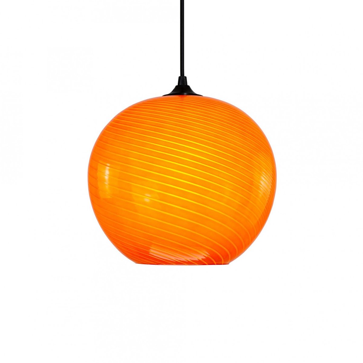 Suspension en verre twisté, PAVLO orange, C-CREATION