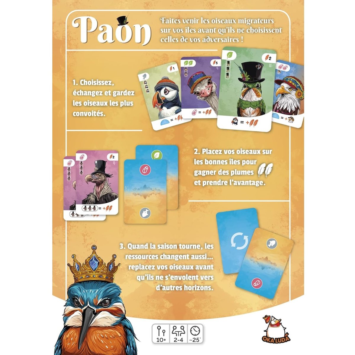 Jeu d'ambiance Paon bleu, GIGAMIC