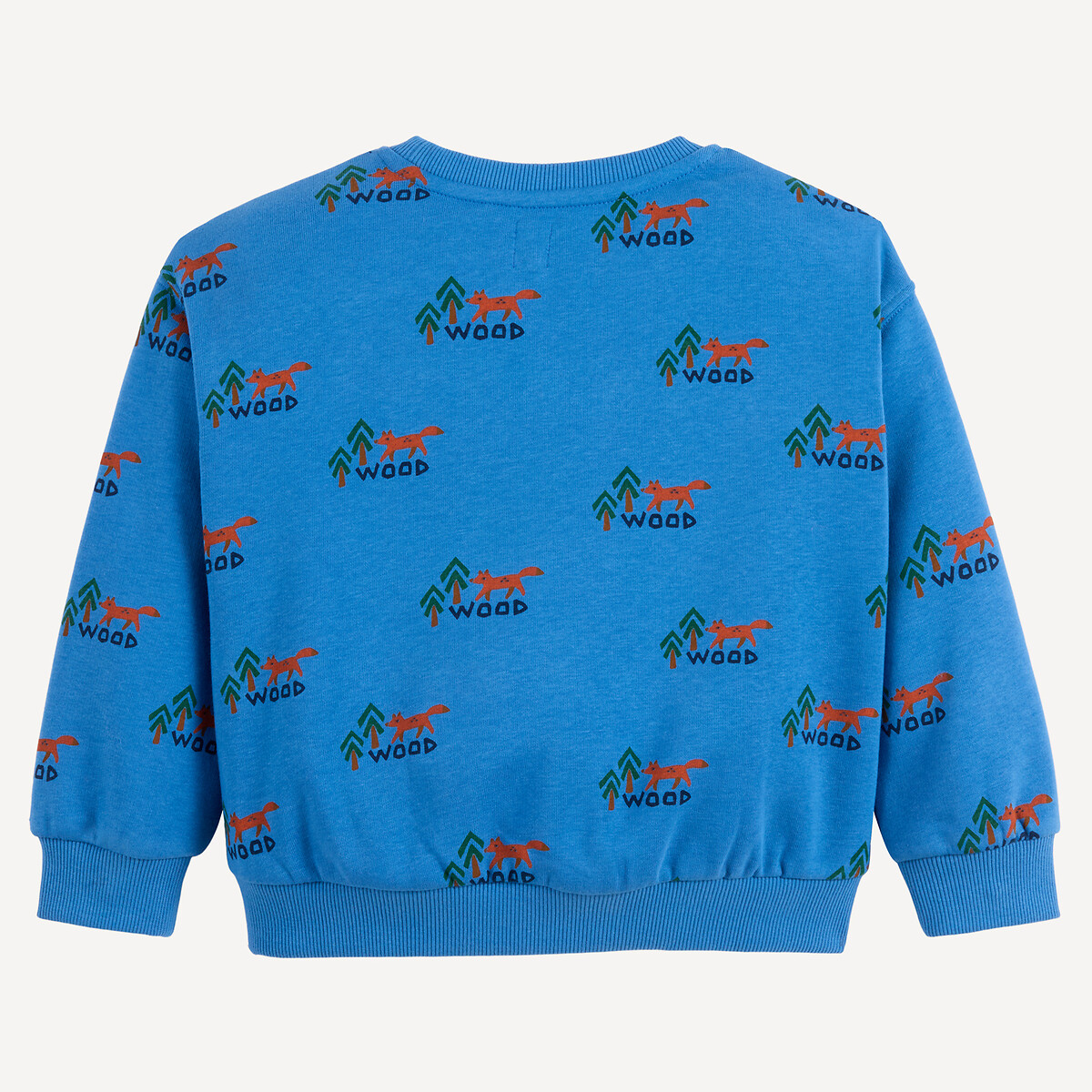 Printed Crew Neck Sweatshirt blue print, LA REDOUTE COLLECTIONS