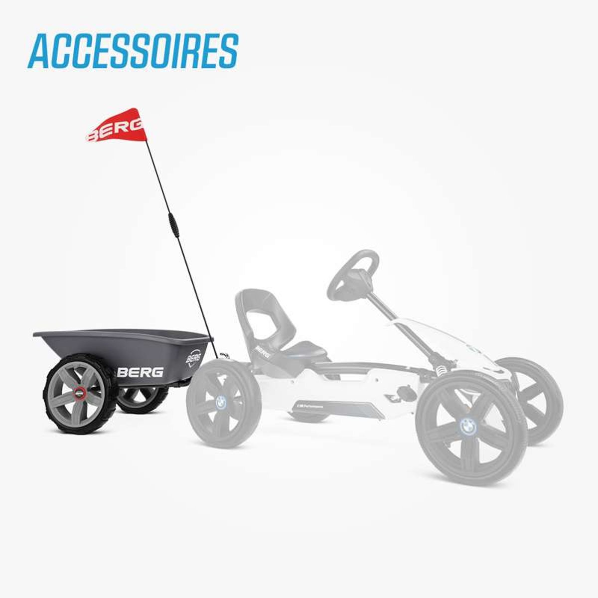 Kart à Pédales pour Enfants, 2+ Ans, Reppy BMW white/blue, BERG TOYS