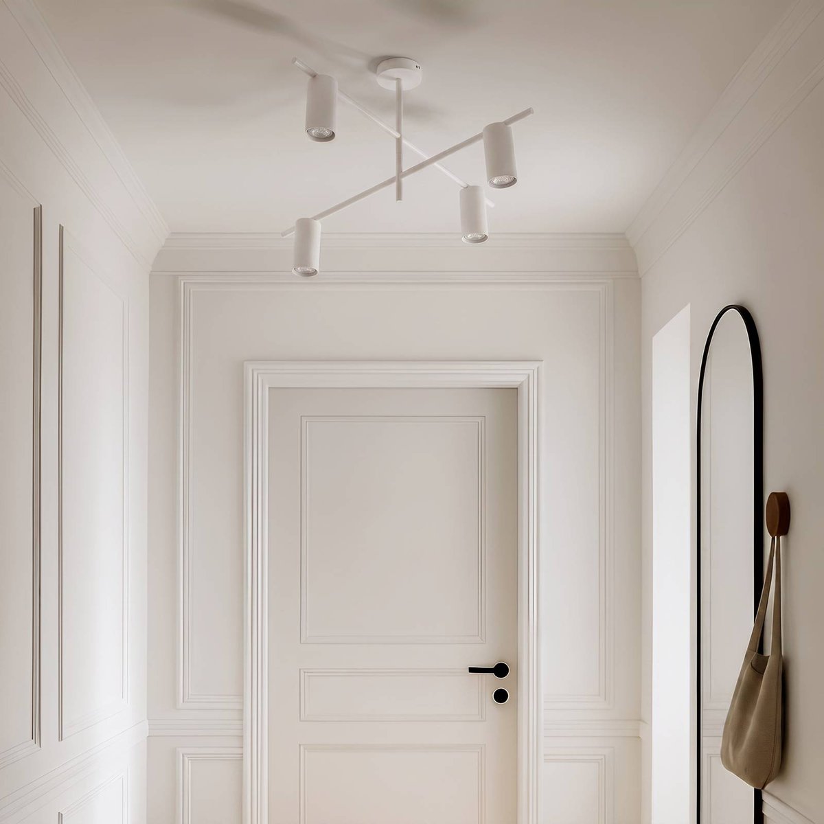 Plafonnier en métal moderne, Marilou blanc, LINDBY