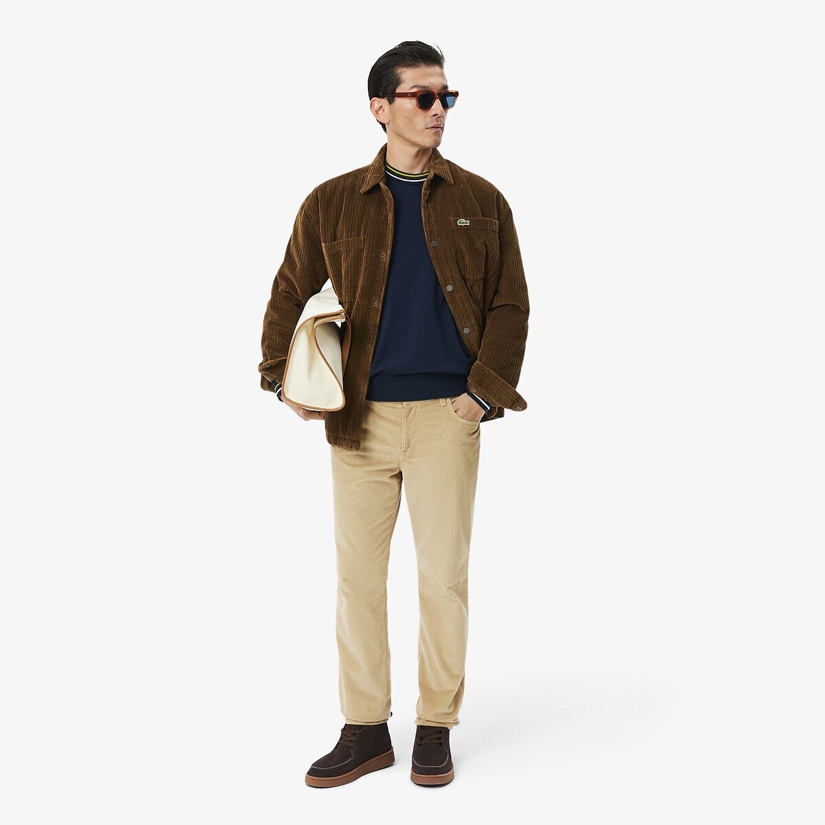 Crew Neck Jumper navy blue, LACOSTE