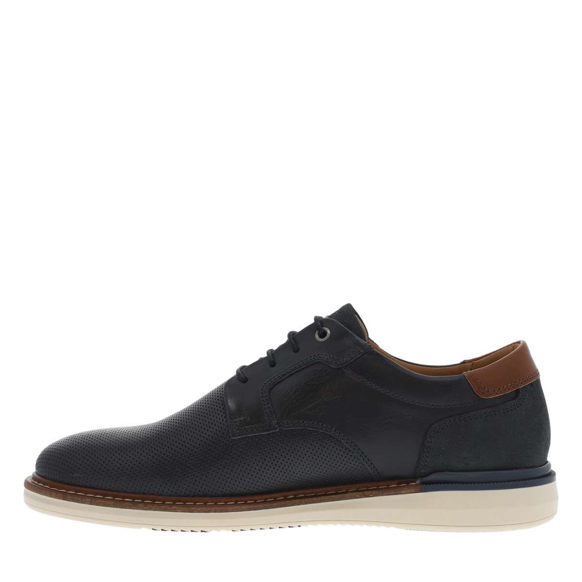 Baskets basses cuir bleu, BULLBOXER