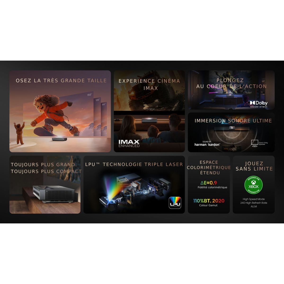 Vidéoprojecteur home cinéma PX3-PRO noir, HISENSE