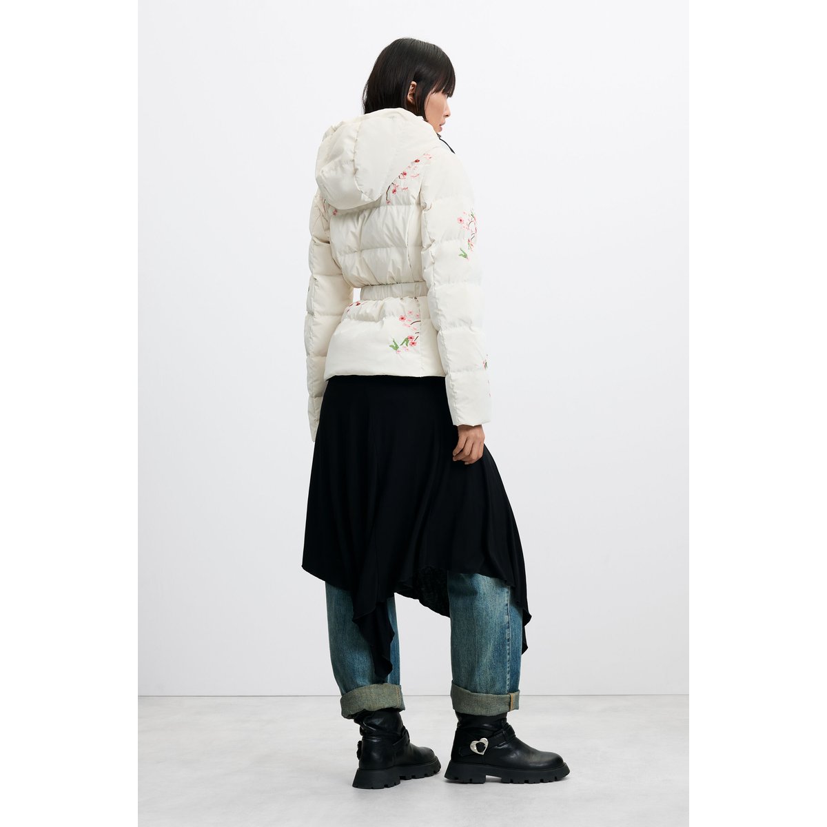 manteau matelassé en plumes blanc, DESIGUAL