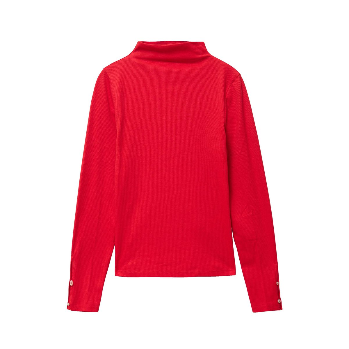 T-shirt cintré manches longues rouge, BONOBO