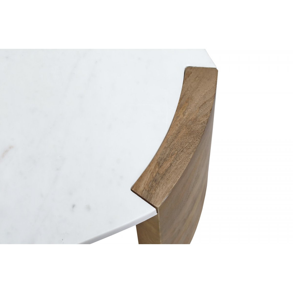 Table basse carrée en marbre, TORVI blanc, BOBOCHIC