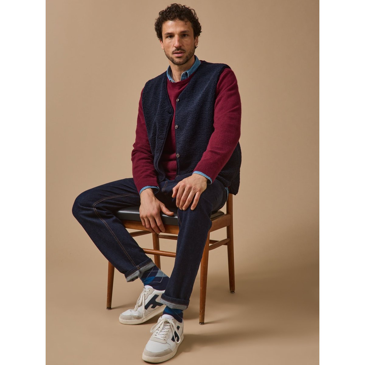 Veste sans manches en sherpa encre, CYRILLUS