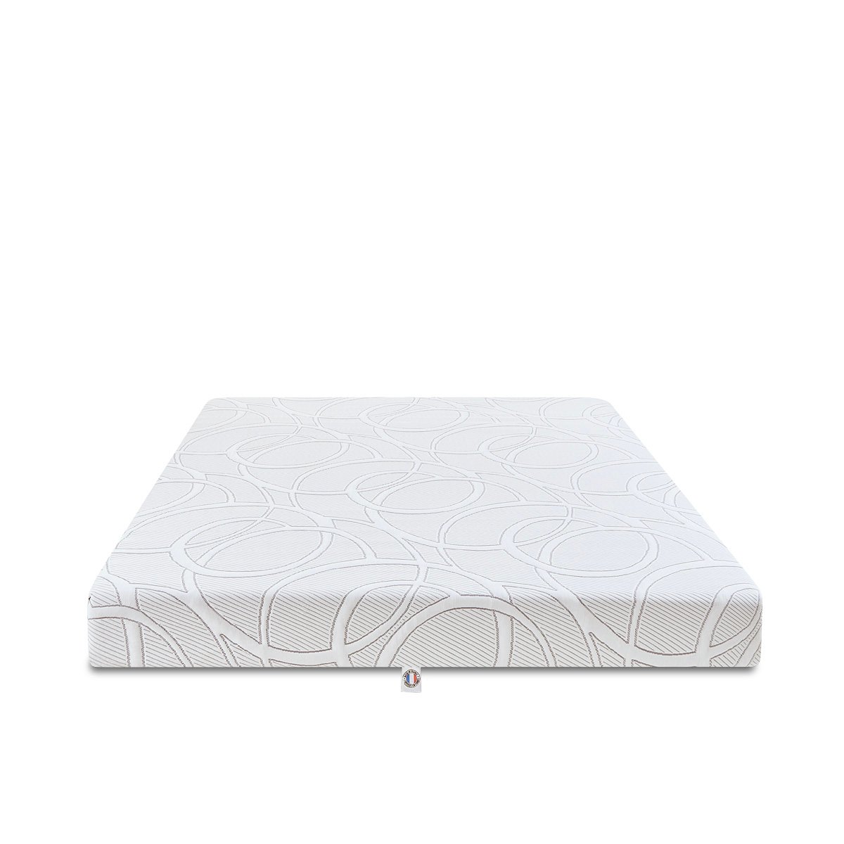 Matelas Mousse Eupraxie 120x190 cm Accueil Mémoire de forme blanc, OLYMPE LITERIE