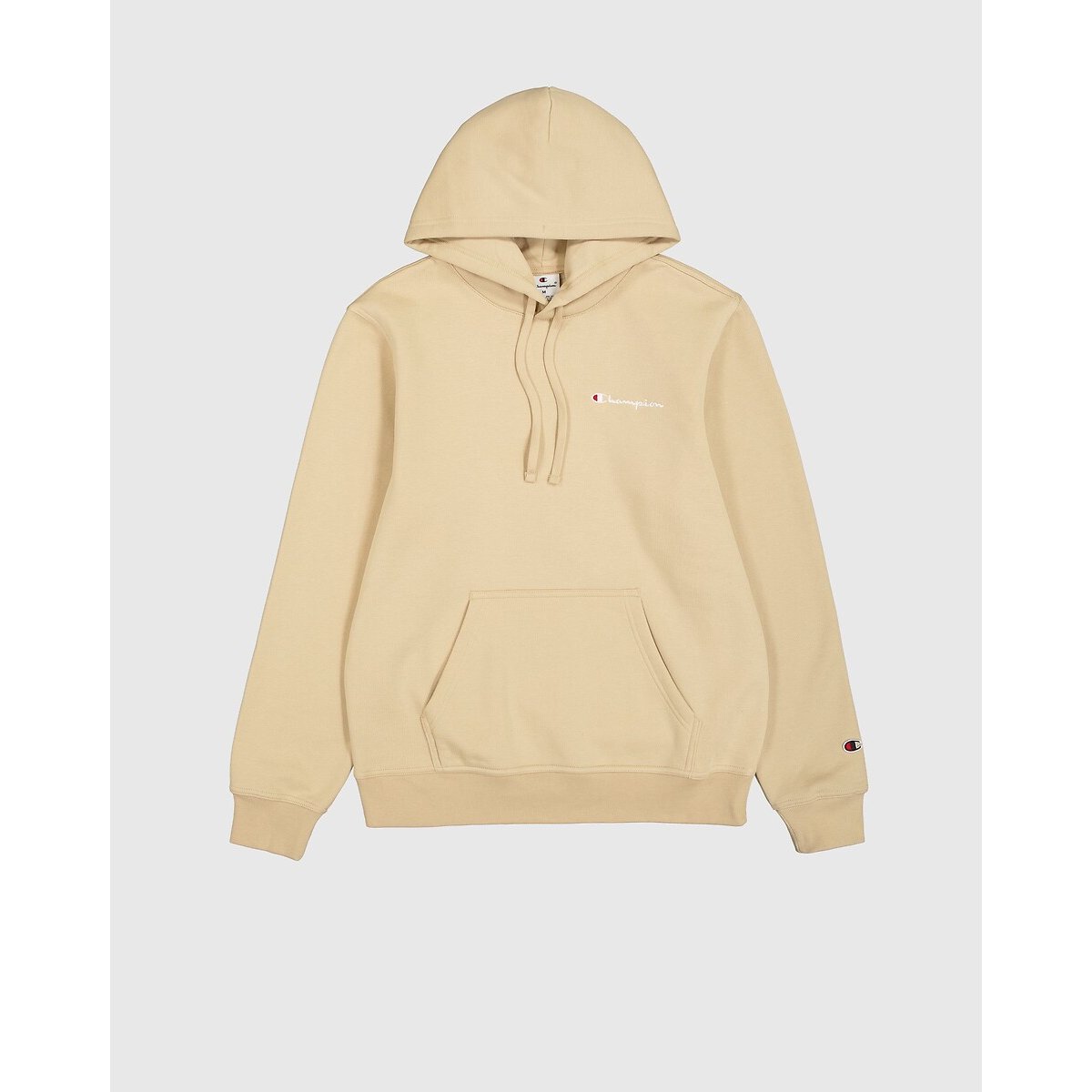 Small Logo Hoodie in Cotton Mix sandy beige, CHAMPION