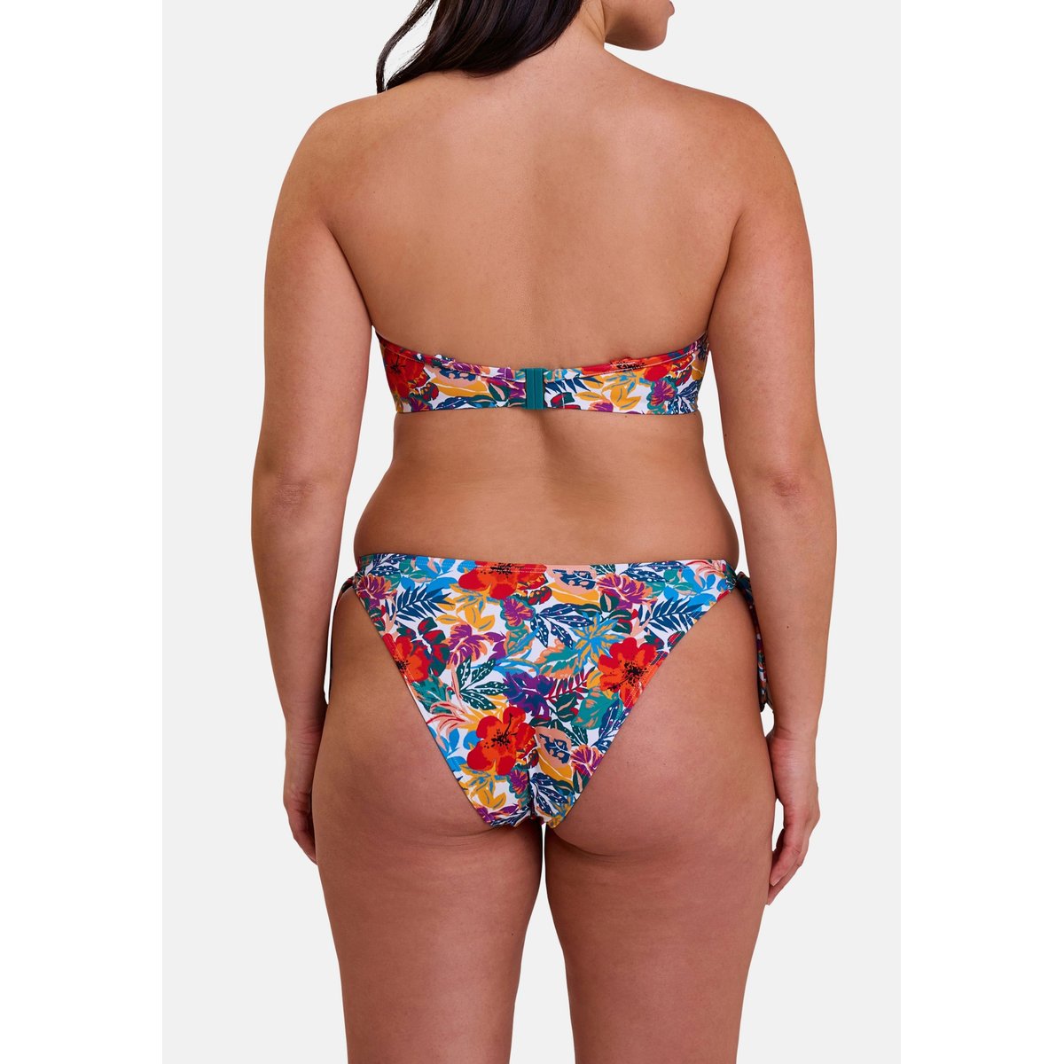 Haut de maillot de bain bandeau Curaçao imprimé tropical multicolore, SANS COMPLEXE