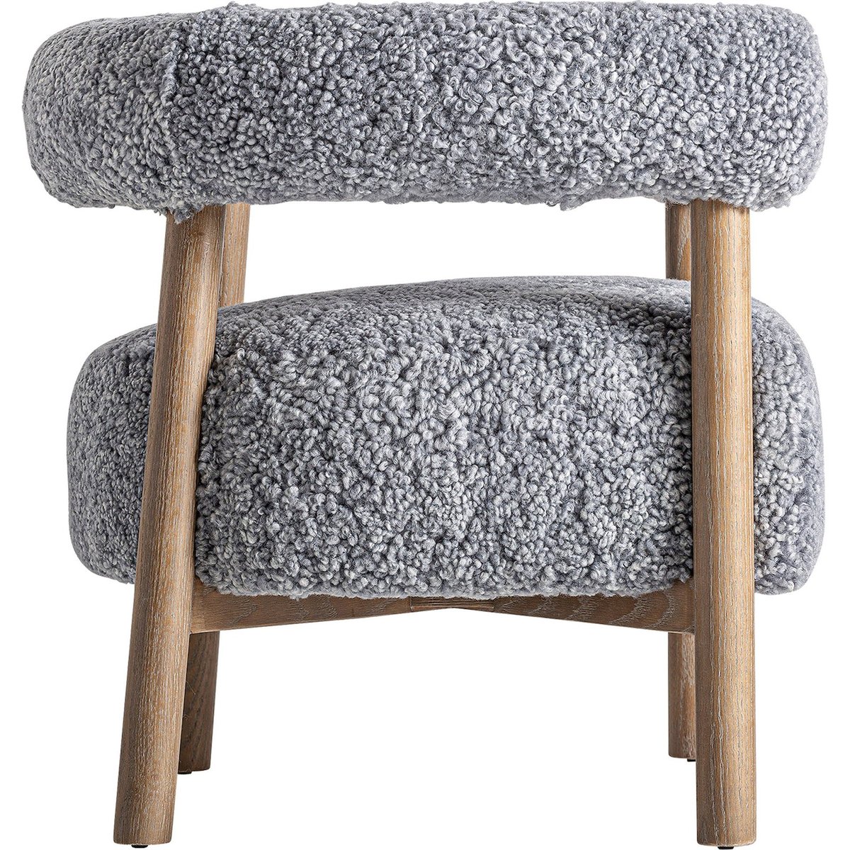Fauteuil de salon contemporain en frêne marron naturel bois de frêne, RECOLLECTION
