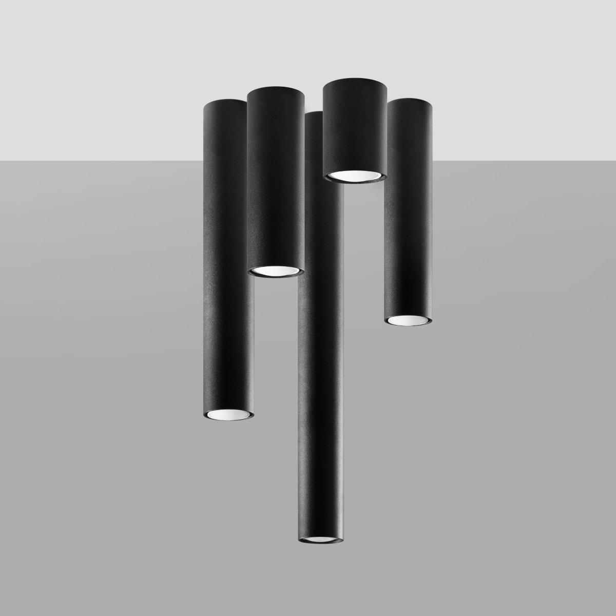 Plafonnier Acier Noir GU10 1 Lagos 40 noir, EDEN