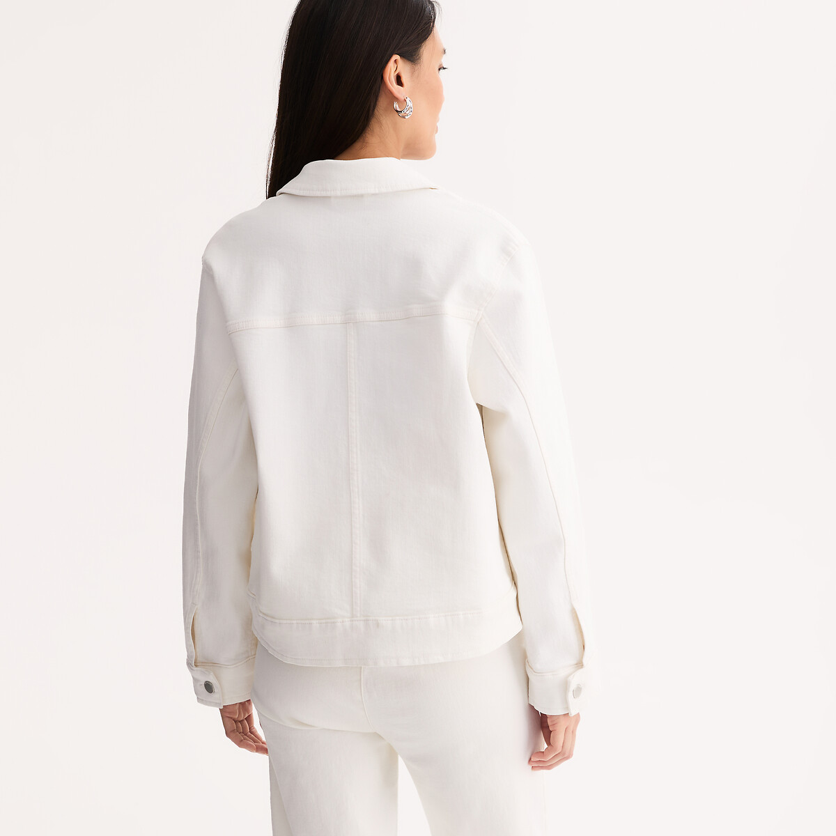 Veste en denim coupe ample denim blanc, ANNE WEYBURN
