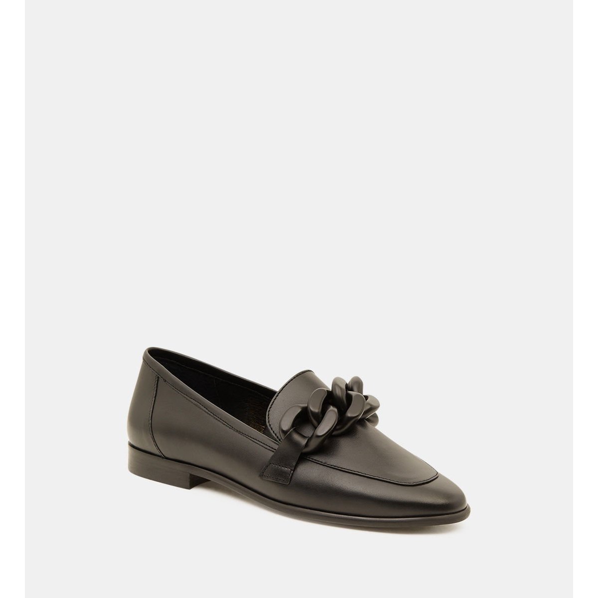 Mocassins Pakita Chaîne En Cuir noir, GALERIES LAFAYETTE