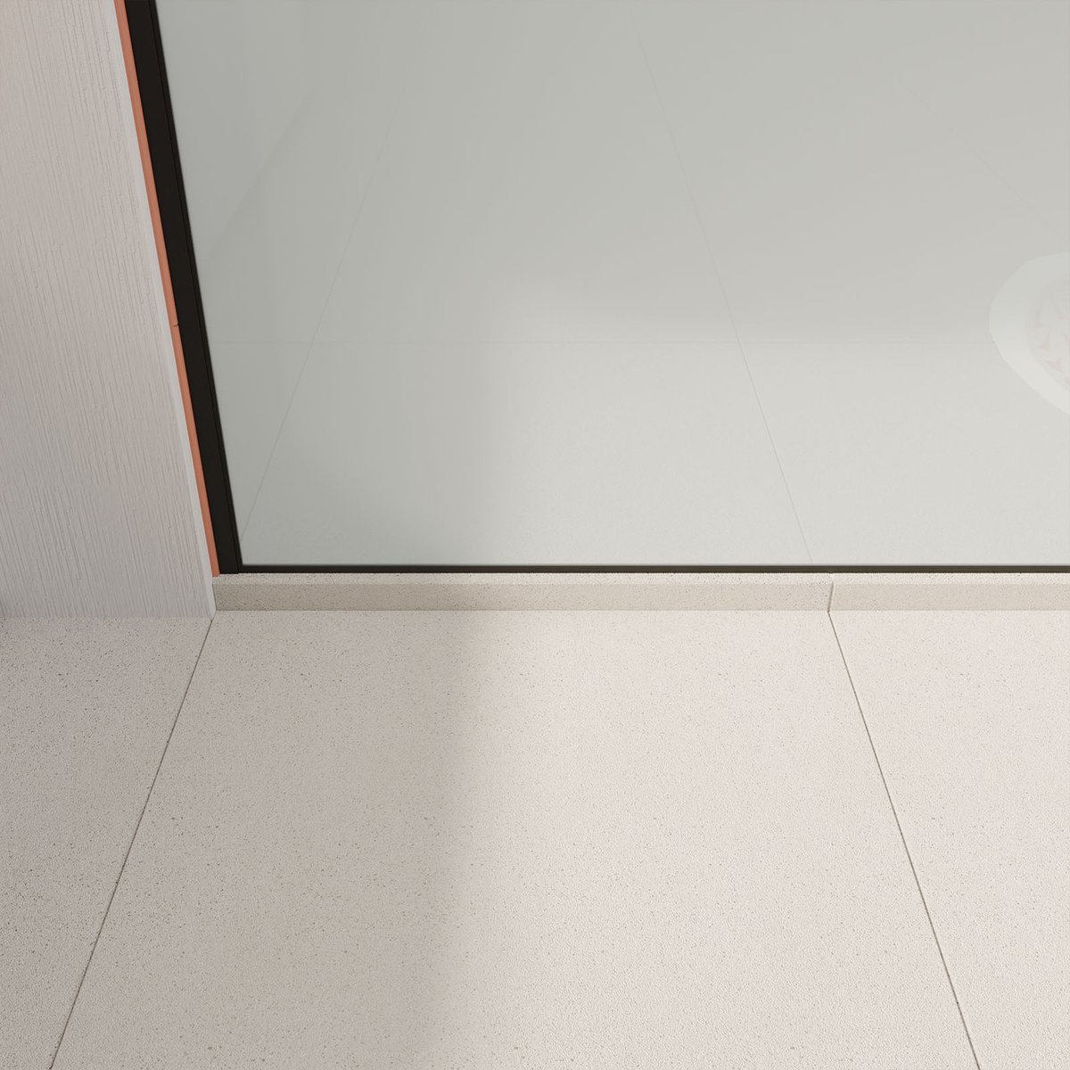 Paroi de douche en verre trempé  - Effet brume noir, HOME MAISON