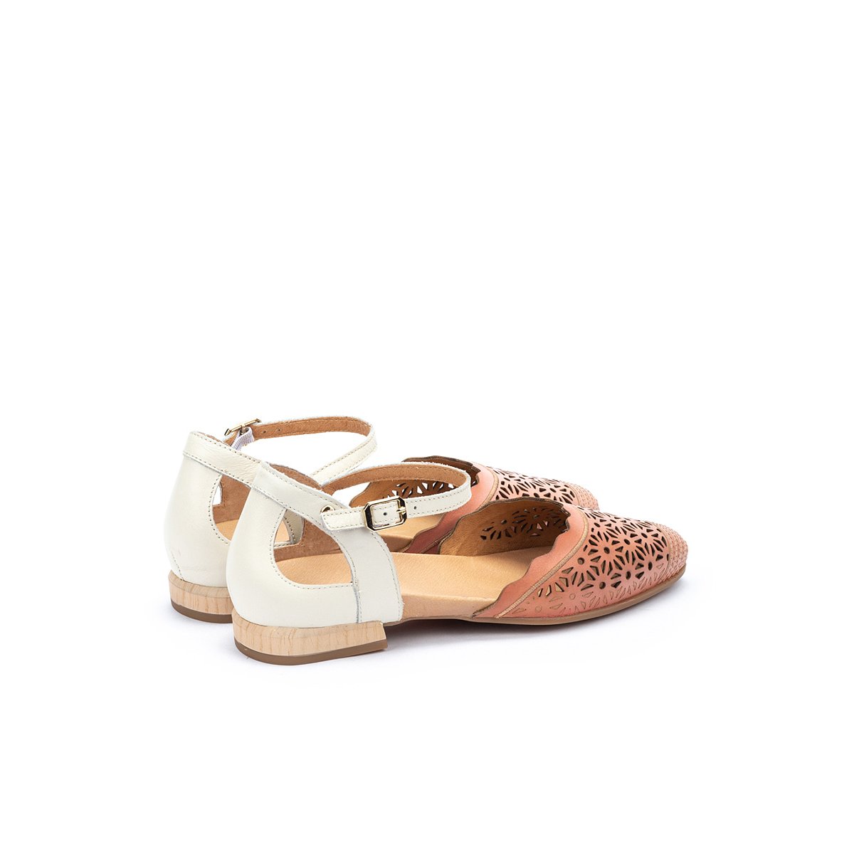 Chaussure semi-ouverts cuir Benissa melocoton, PIKOLINOS