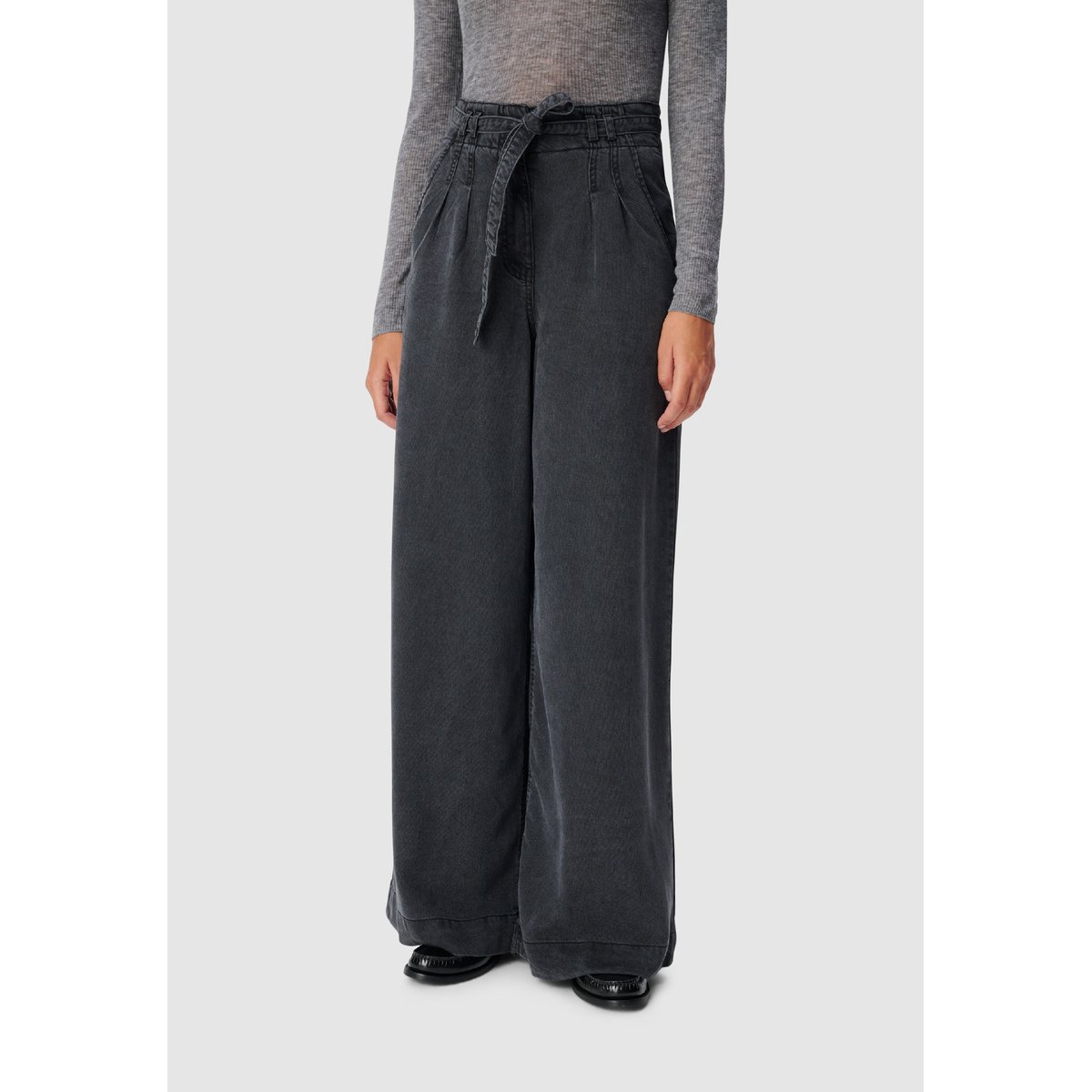 Jean large avec ceinture ELISA gris, IKKS