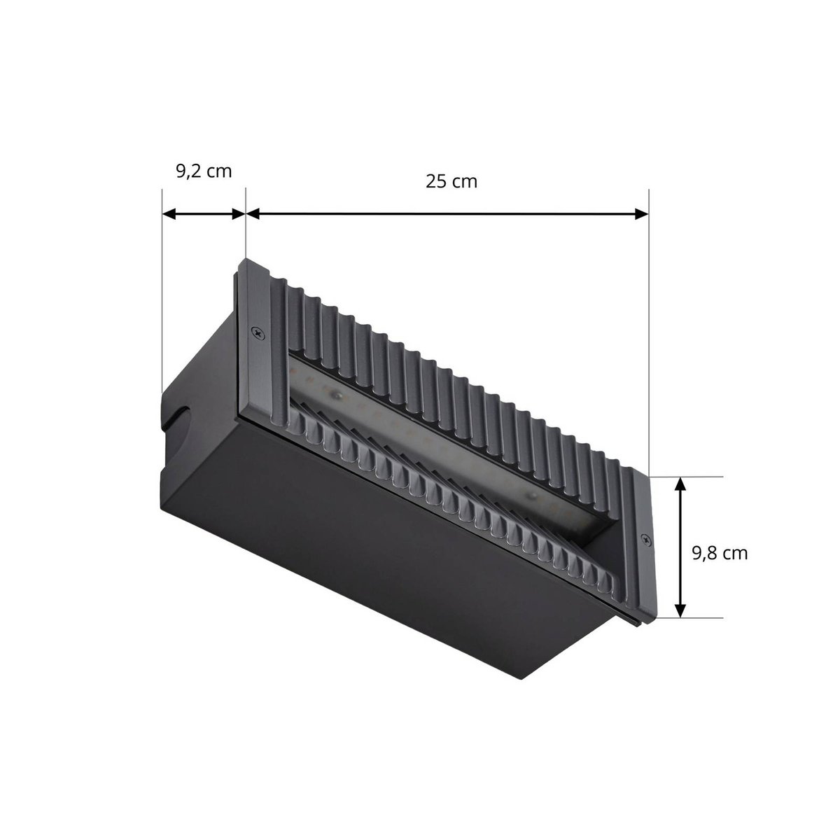 Applique extérieure en aluminium moderneLED anthracite, LUCANDE
