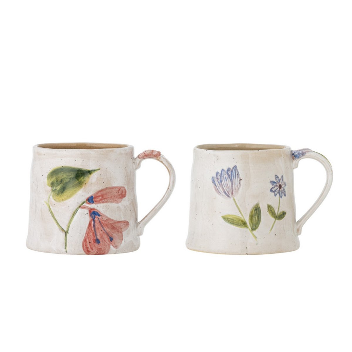 Grand mug grès fleurs  CAMILLA set de 2 multicolore, BLOOMINGVILLE
