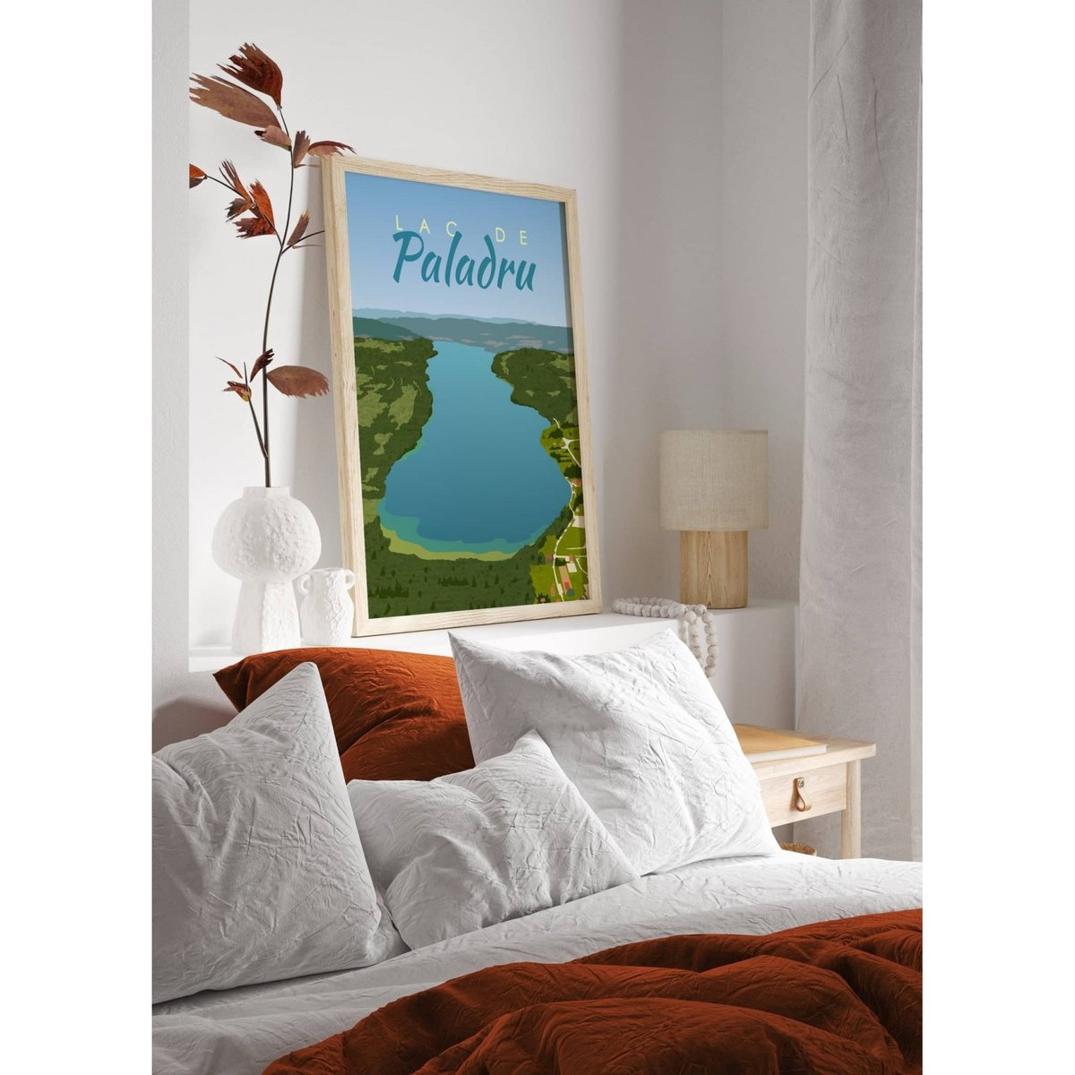 Affiche illustration Lac de Paladru blanc, L'AFFICHERIE