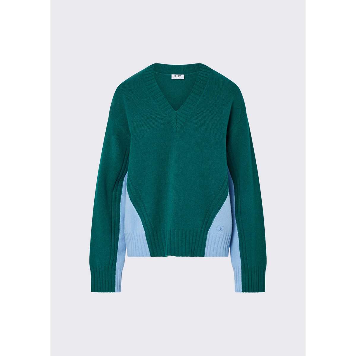 Maille color block en laine vert, LIU JO