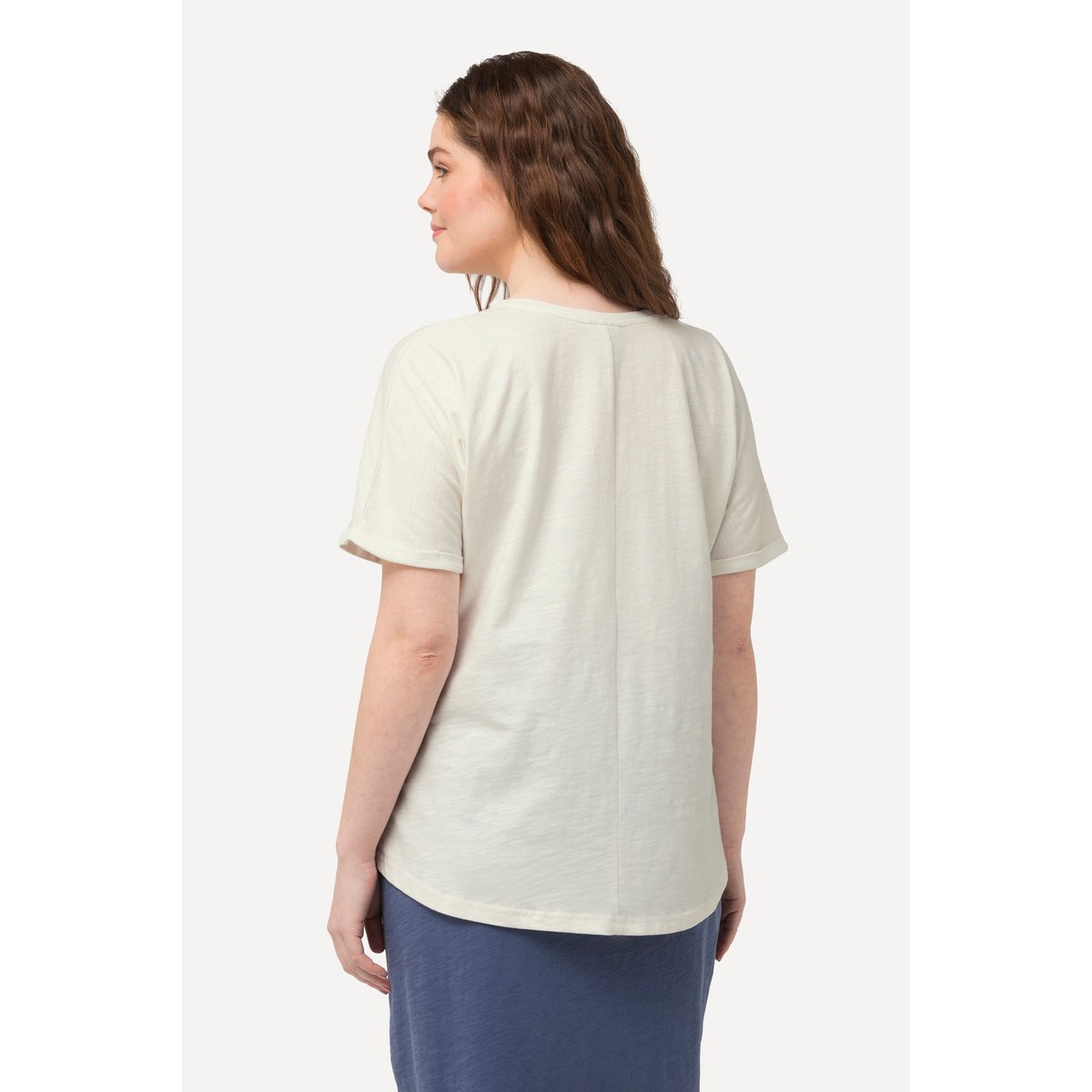 T-shirt à imprimé floqué blanc cassé, ULLA POPKEN