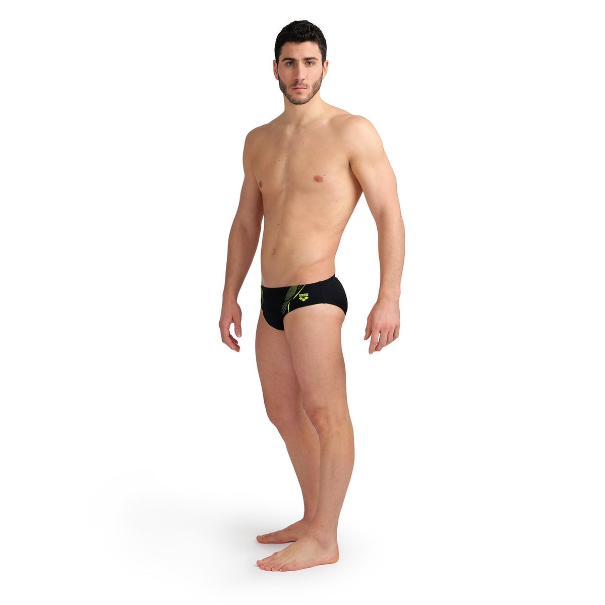 Slip de bain Graphic Performance black-soft green, ARENA