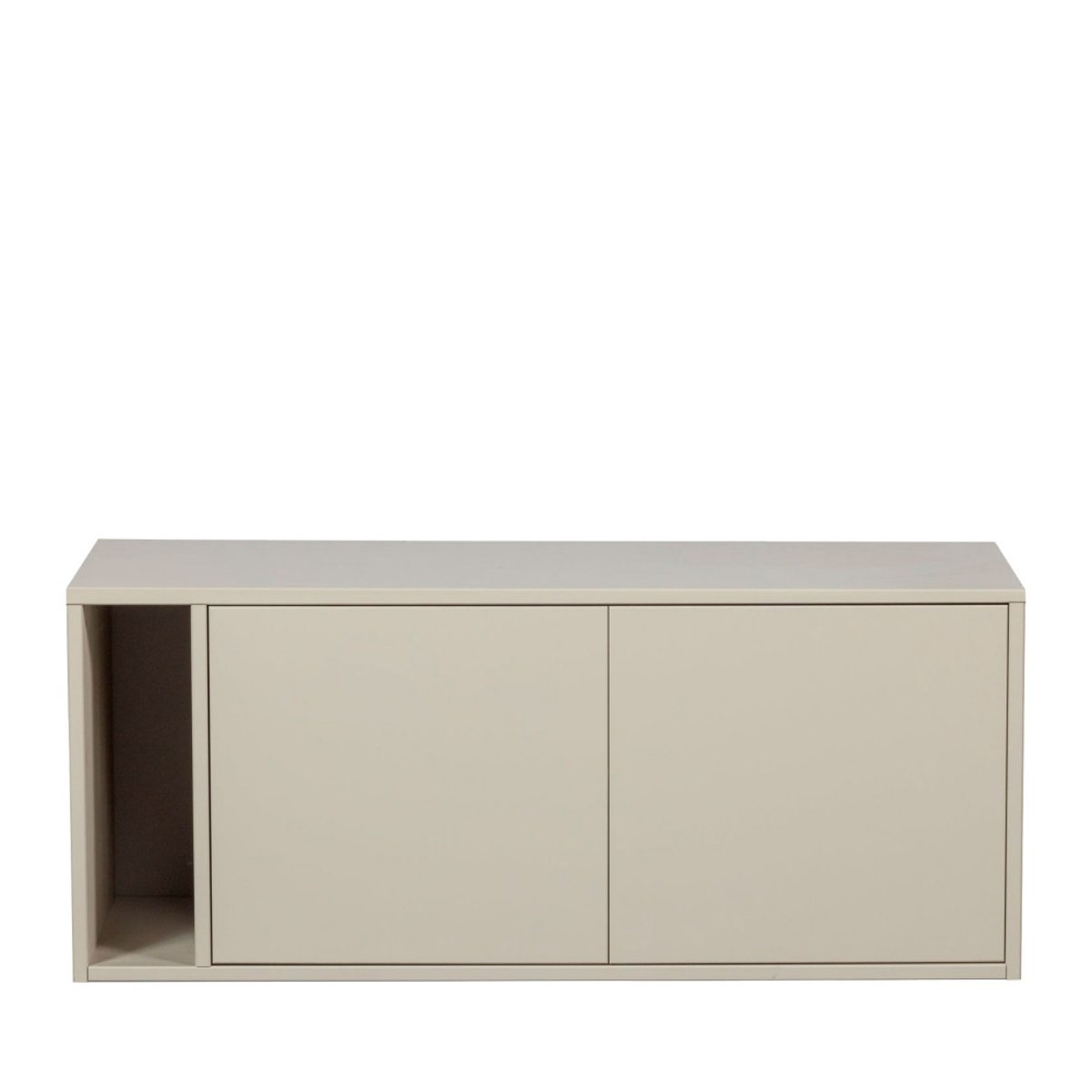 Meuble TV 2 portes en bois L108cm- SETTLE DOWN grège, VTWONEN