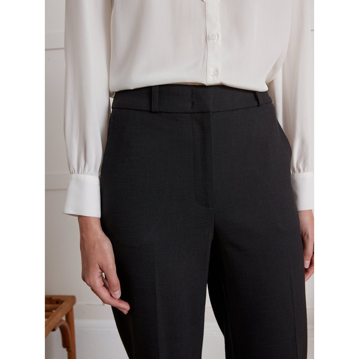 Pantalon droit tailleur Alma noir, CYRILLUS