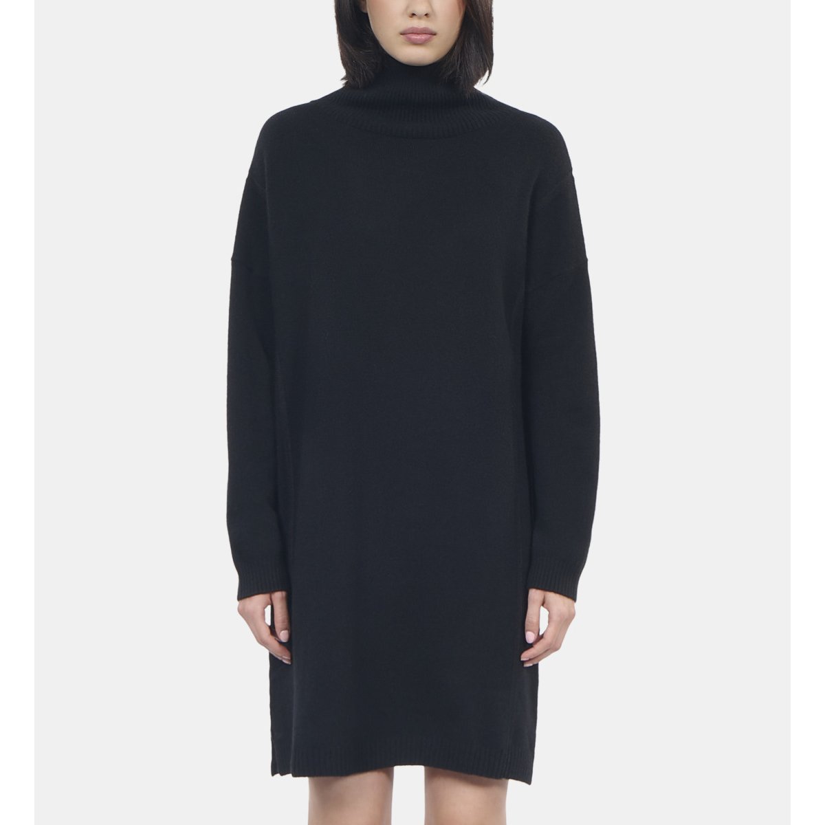 Robe pull courte saskia en laine et cachemire noir Galeries Lafayette La Redoute