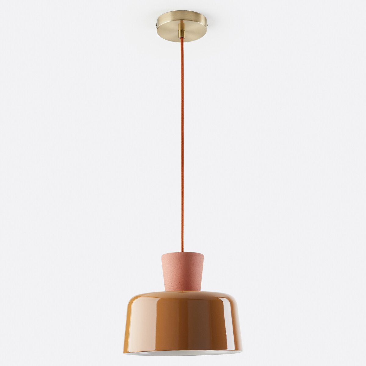 Suspension en céramique colorée Ø 21 cm, Jimna caramel, LA REDOUTE INTERIEURS