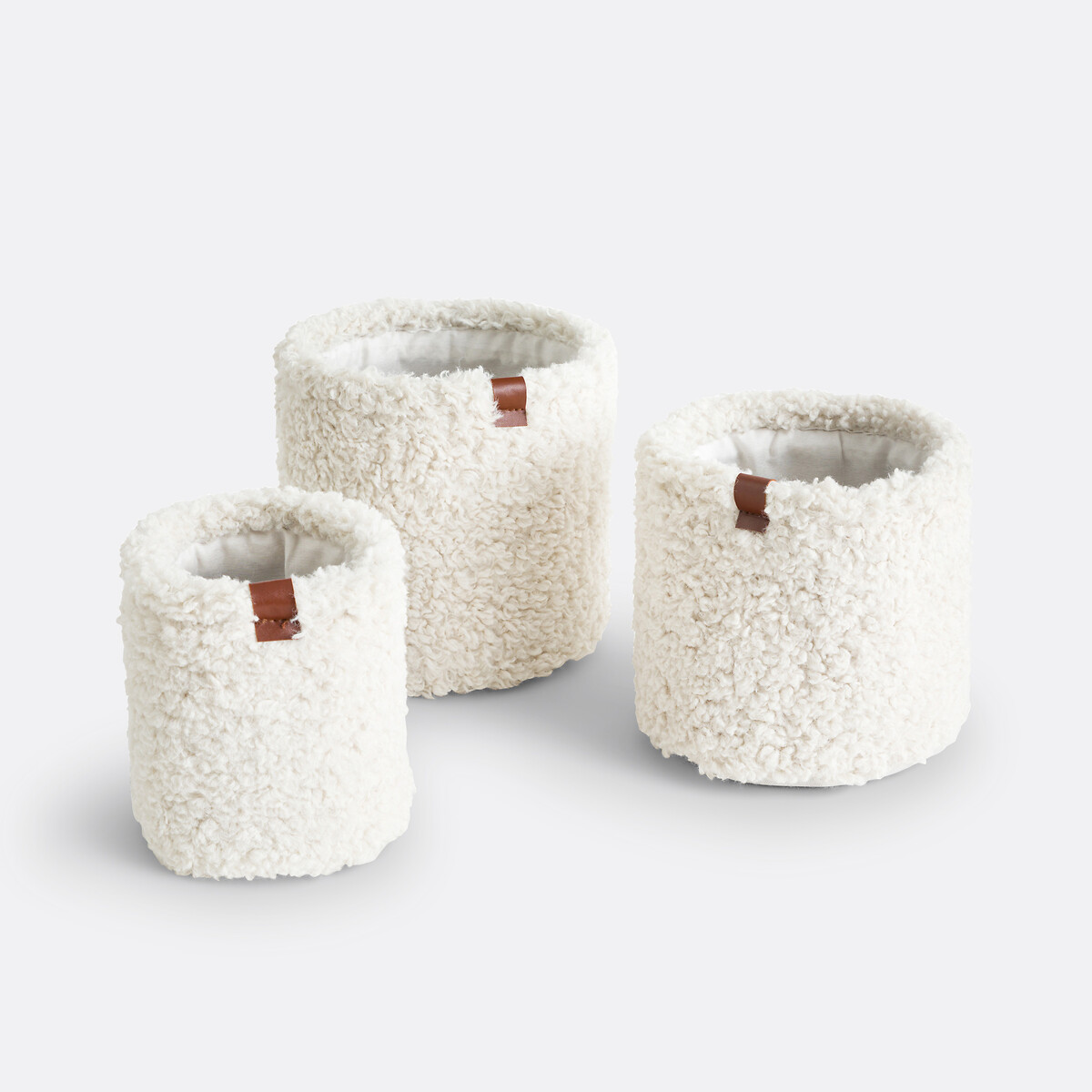 Lot de 3 paniers ronds, Boklio ecru, LA REDOUTE INTERIEURS