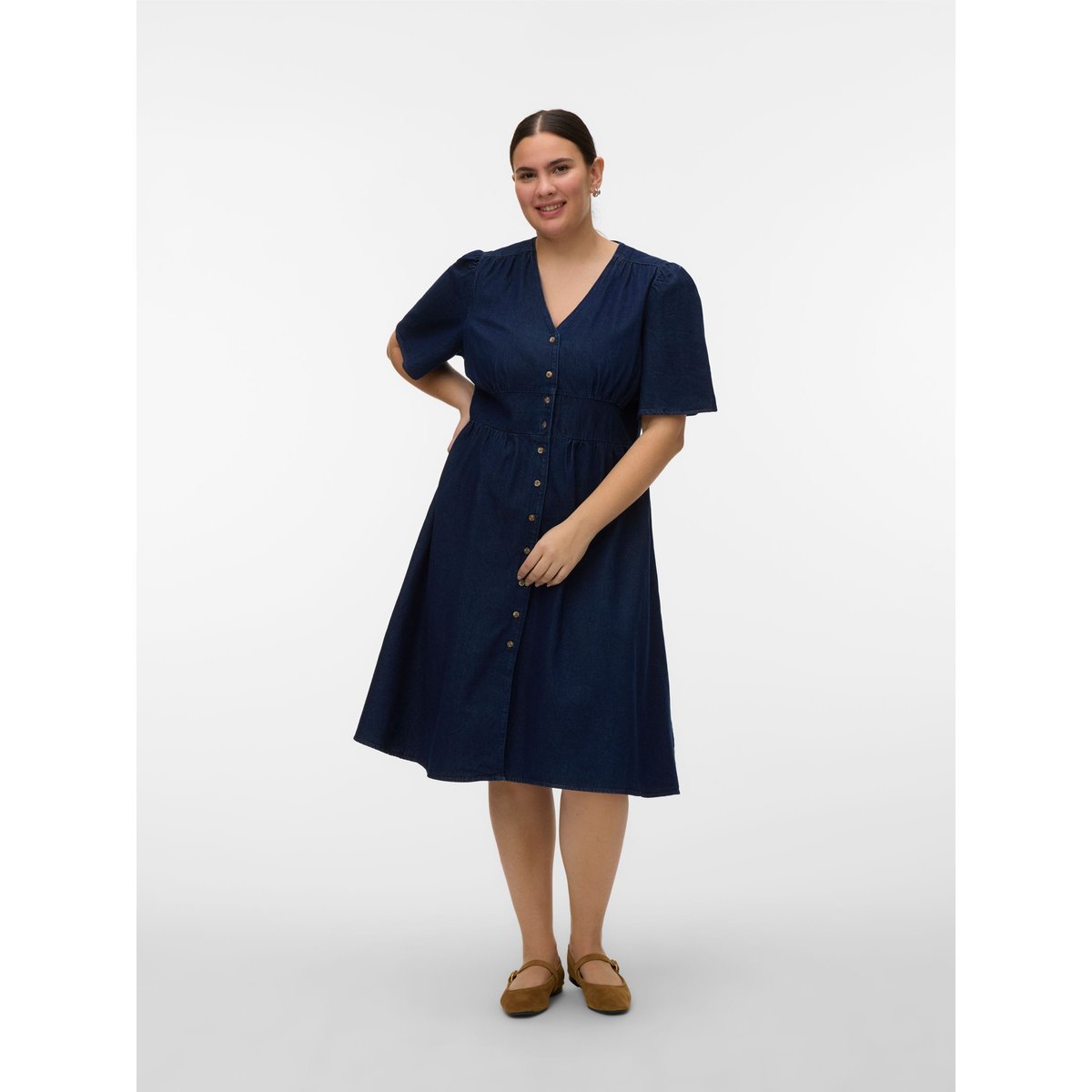 Robe En Denim dark blue denim, VERO MODA
