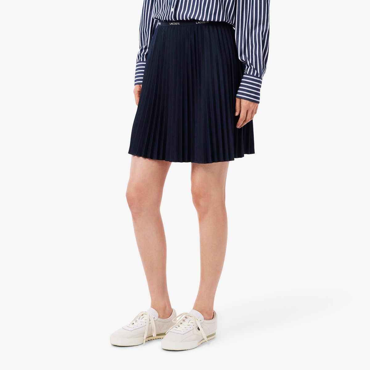 Jupe courte plissée bleu-166, LACOSTE