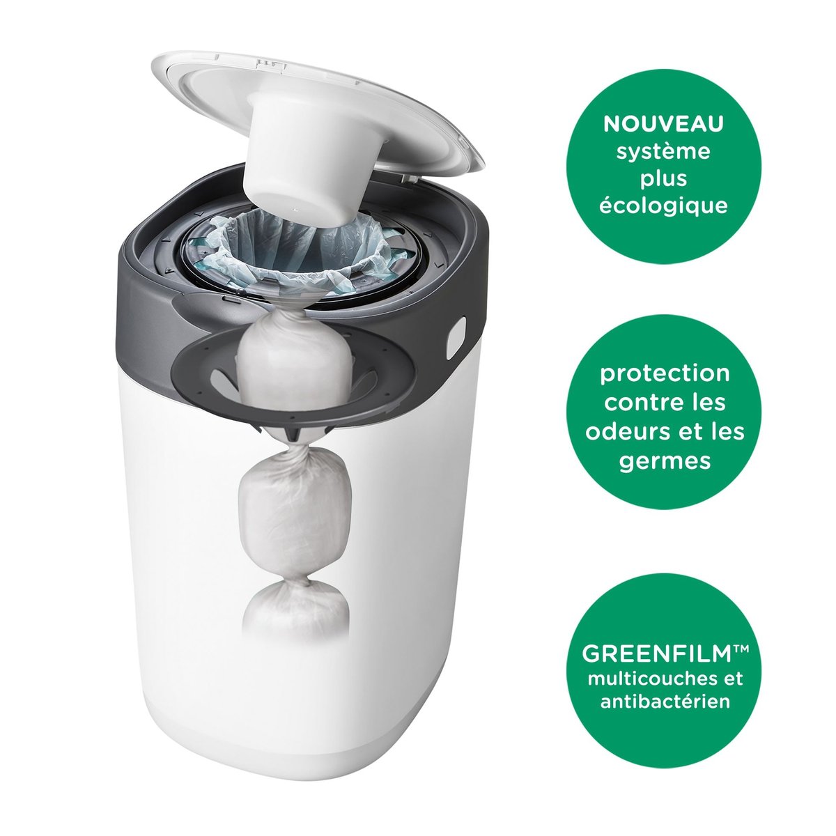 Starter Pack Twist & click bac + 6 recharges blanc, TOMMEE TIPPEE