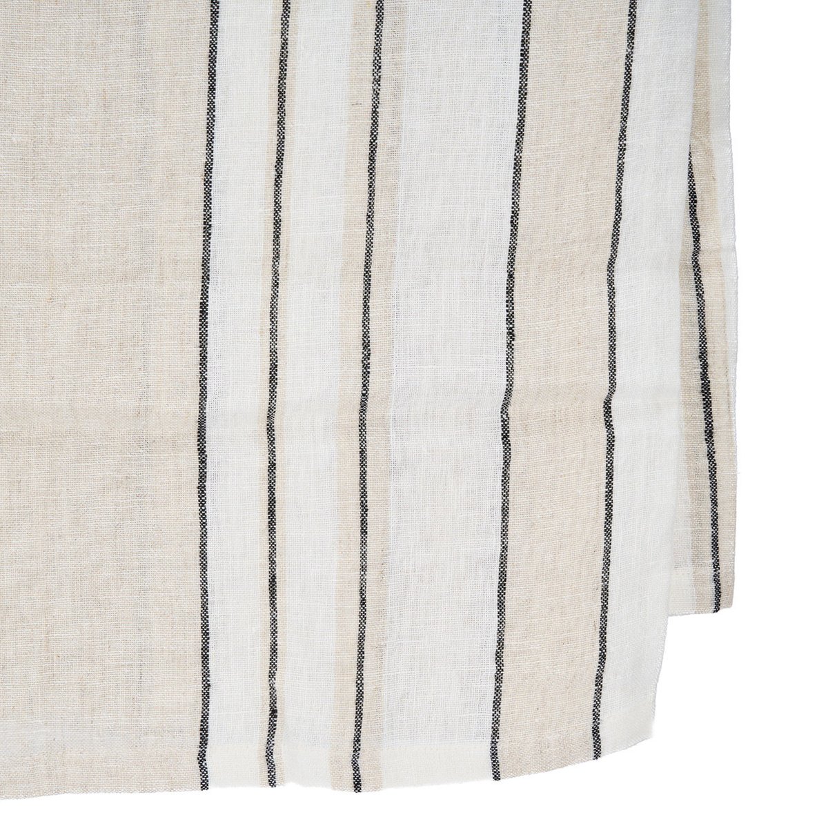 Nappe en lin PROVENCE beige noir et blanc, BAZAR BIZAR