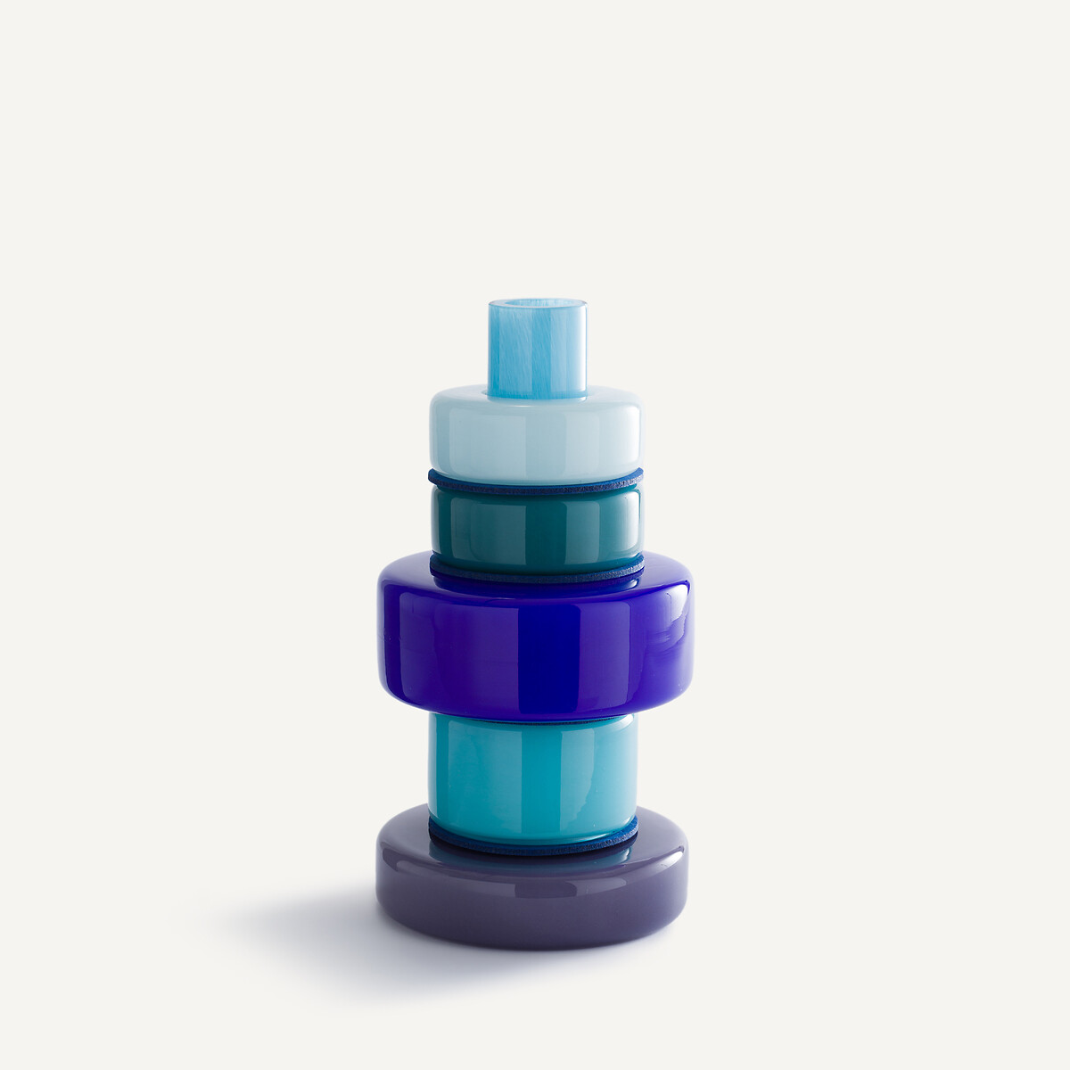 Vase 5 anneaux en verre soufflé, H32 cm, Maveo multicolore, AM.PM
