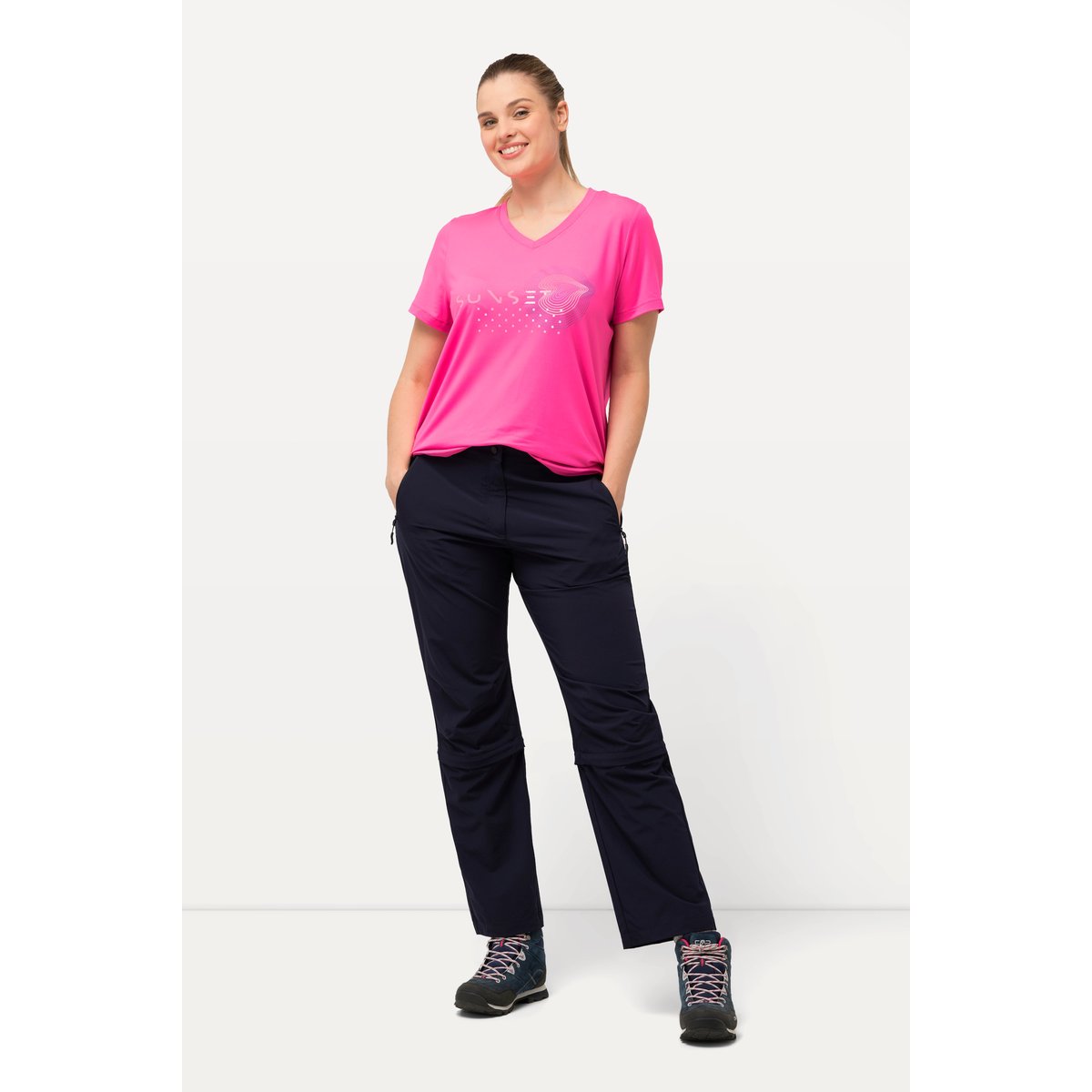 Pantalon modulable à système Zipp-Off marine, ULLA POPKEN