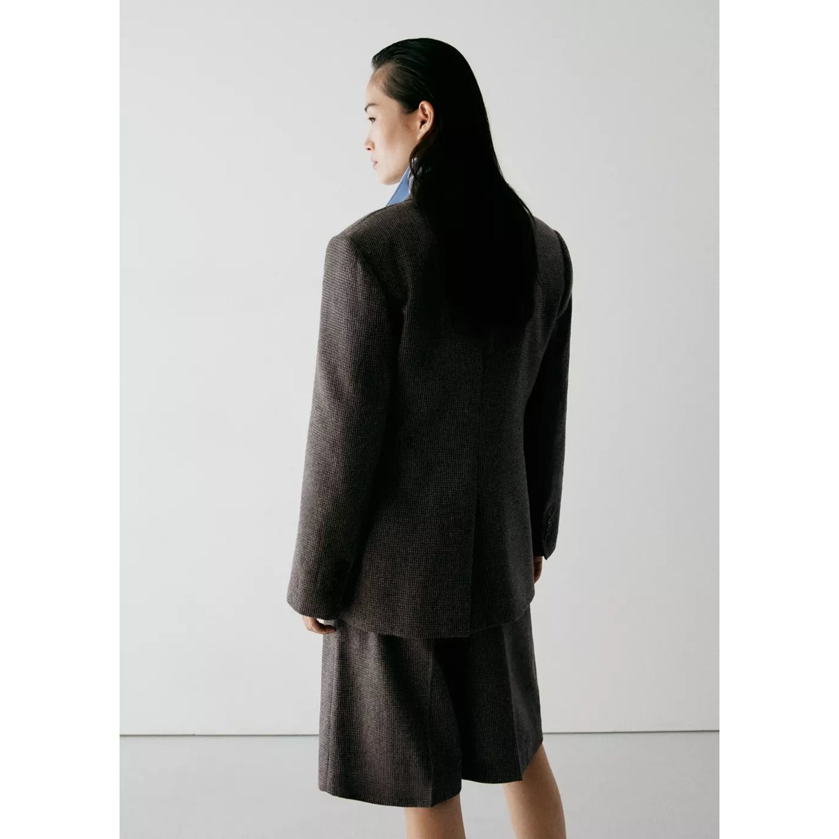 Veste costume laine mélangée regular-fit marron moyen, MANGO