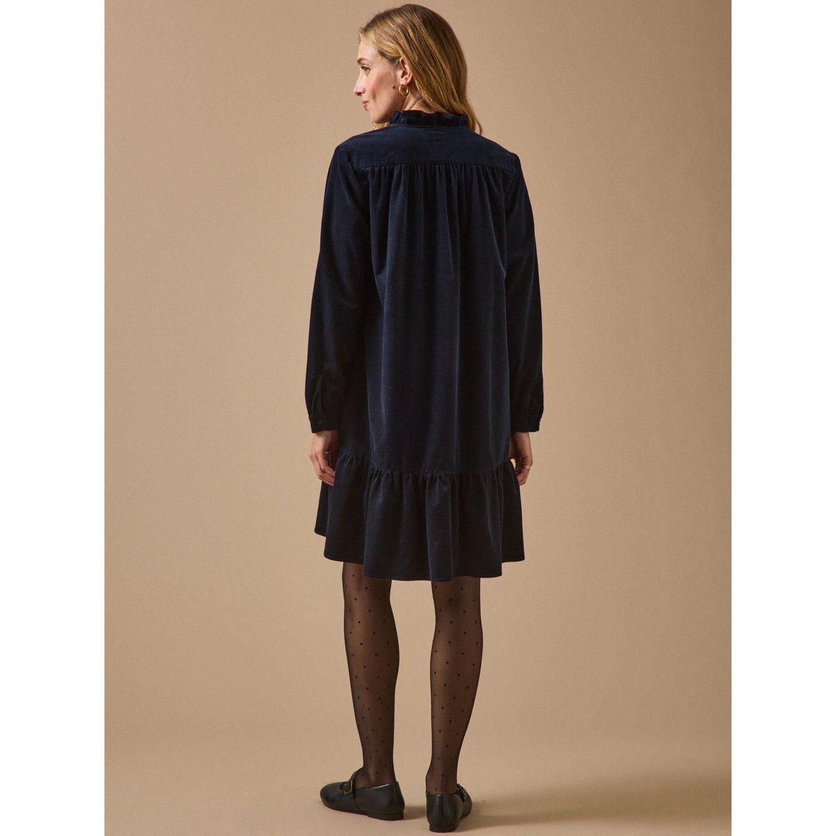 Robe courte  velours babycord encre, CYRILLUS