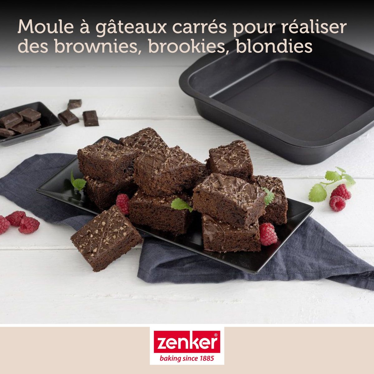 Lot de 2 moules à brownies SPECIAL CREATIVE noir, ZENKER