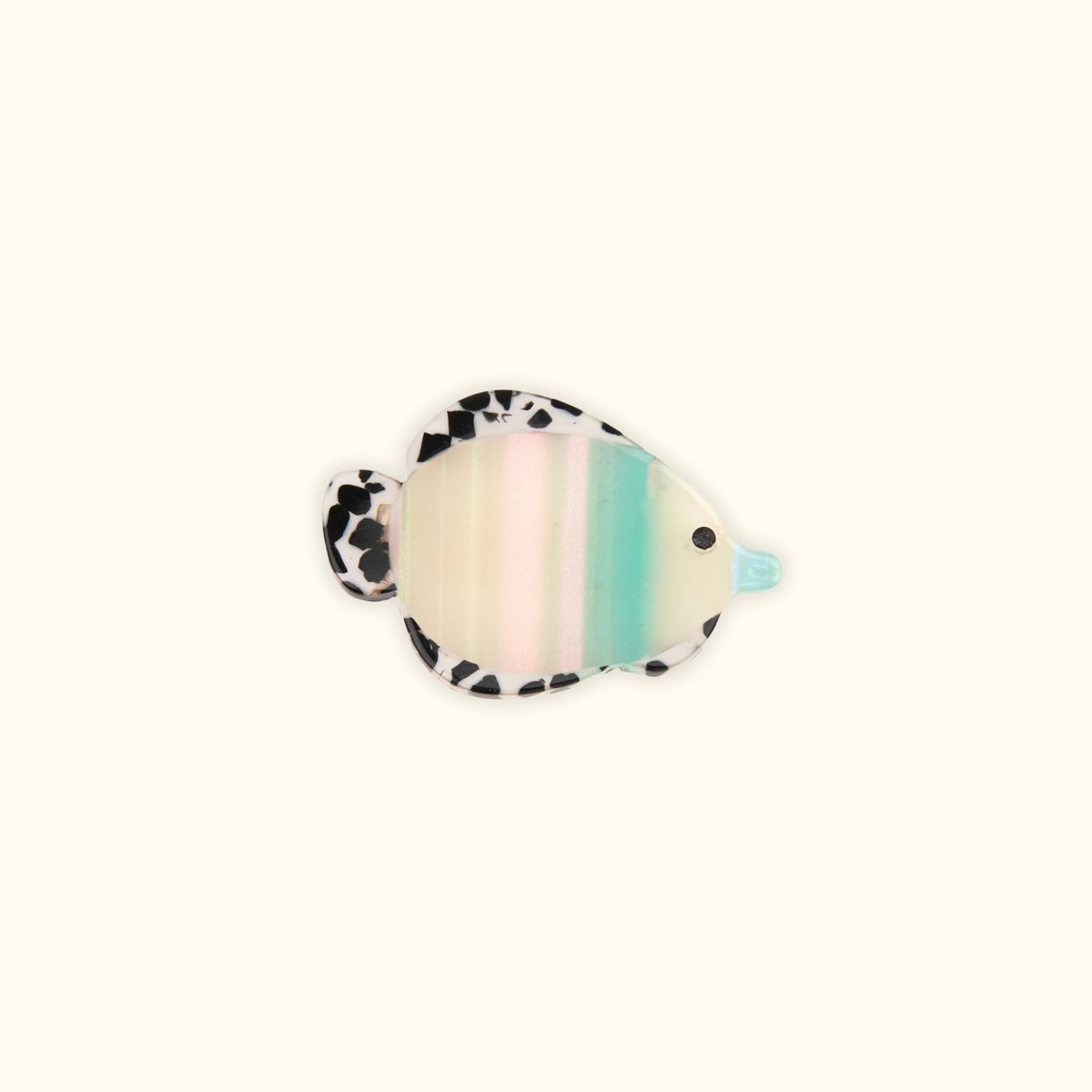 Barrette POISSON TROPICAL rayé bleu et noir, COUCOU SUZETTE