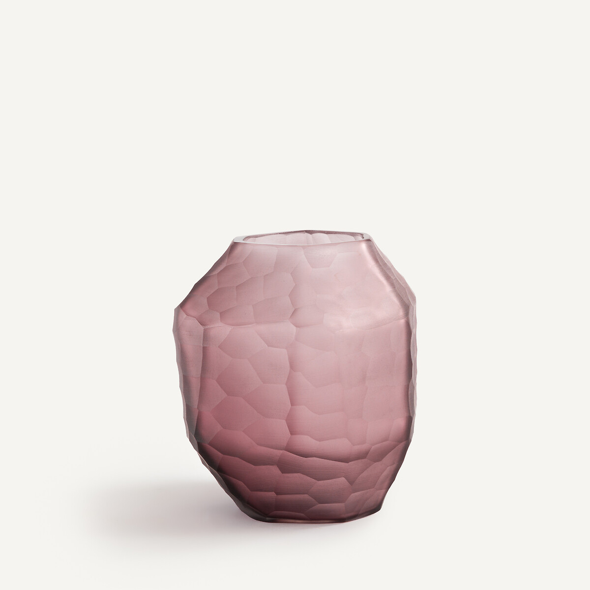 Vase en verre dépoli lie de vin, Zenka lie de vin, AM.PM