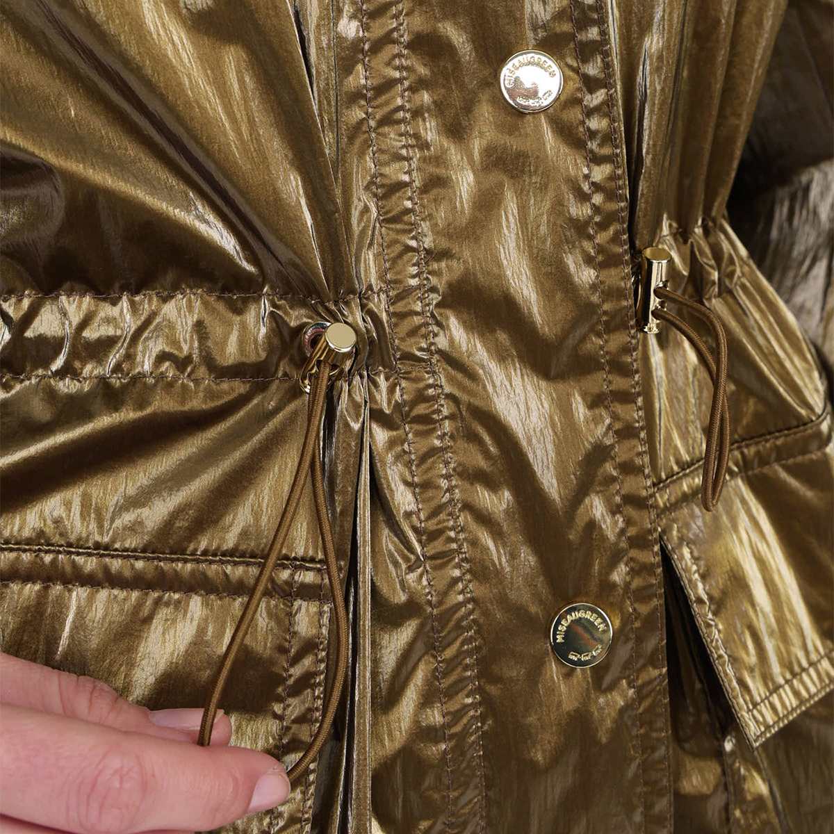 Parka Dorine camel, MISE AU GREEN