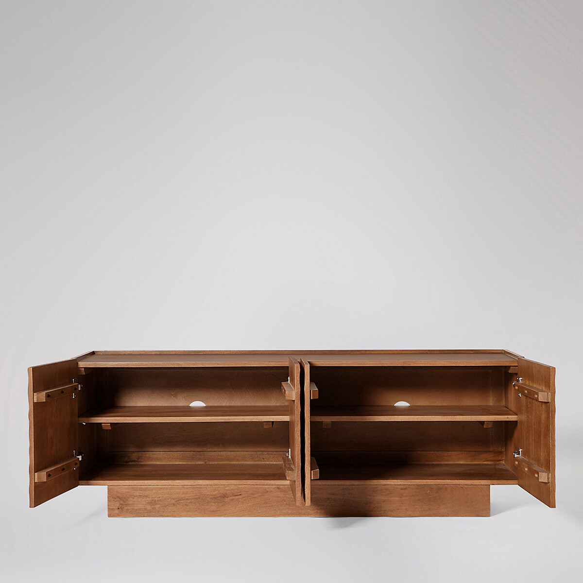 Sherwood Mango Wood 4 Door Media Unit dark brown, SWOON
