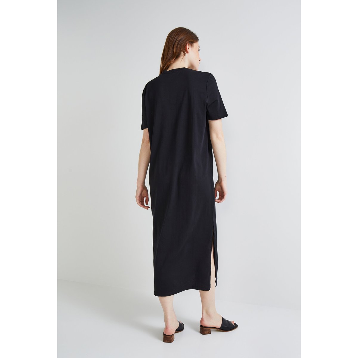 Robe t-shirt en coton BIO GOTS noir, MONOPRIX