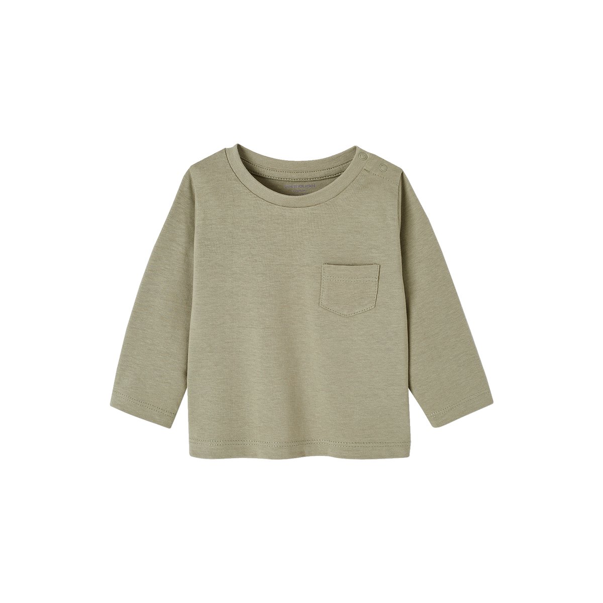 Lot 3 tee-shirts Basics en coton bio noix de pécan, VERTBAUDET
