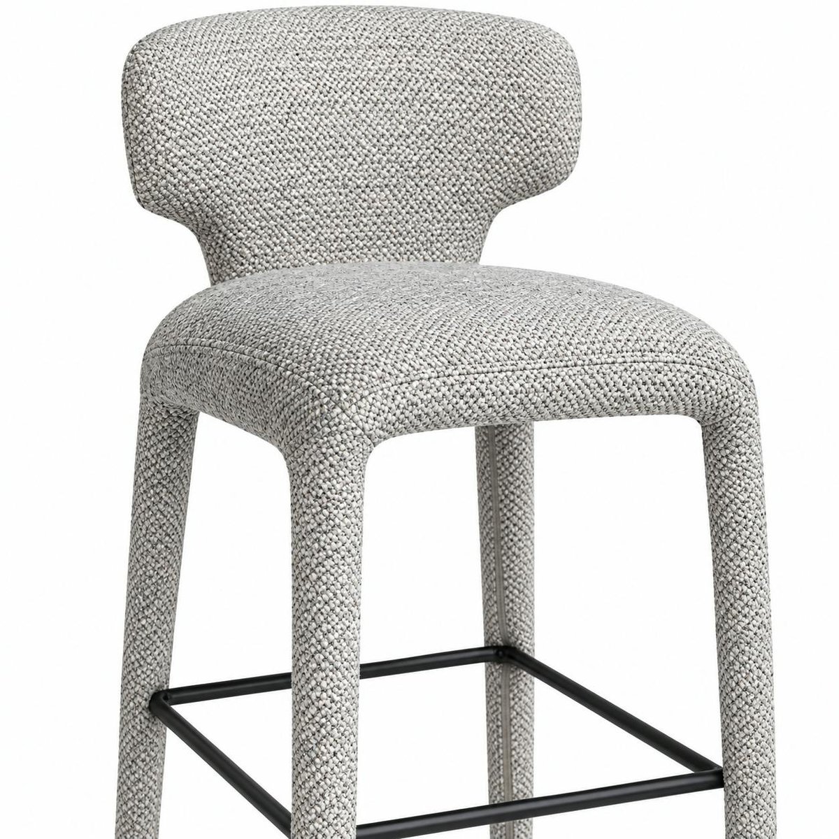 Tabouret de bar en tissu (lot de 2) TULSA gris, PIER IMPORT