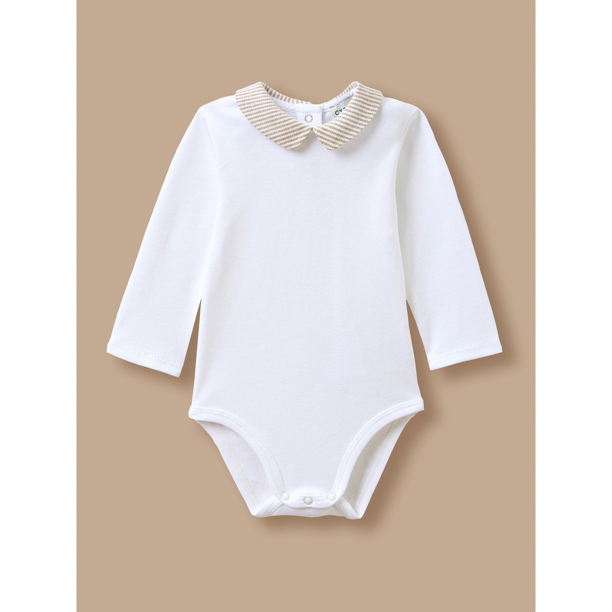 Body col rayé rayure marron/ecru, CYRILLUS
